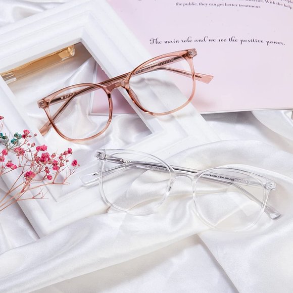 Blue Light Blocking Glasses Fashion Round TR90 Frame Transparent Eyewear main image 7